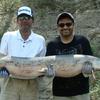 Manoj and Rodger with Manojs' 80 pound fish. 1 of 6 fish for the day. 